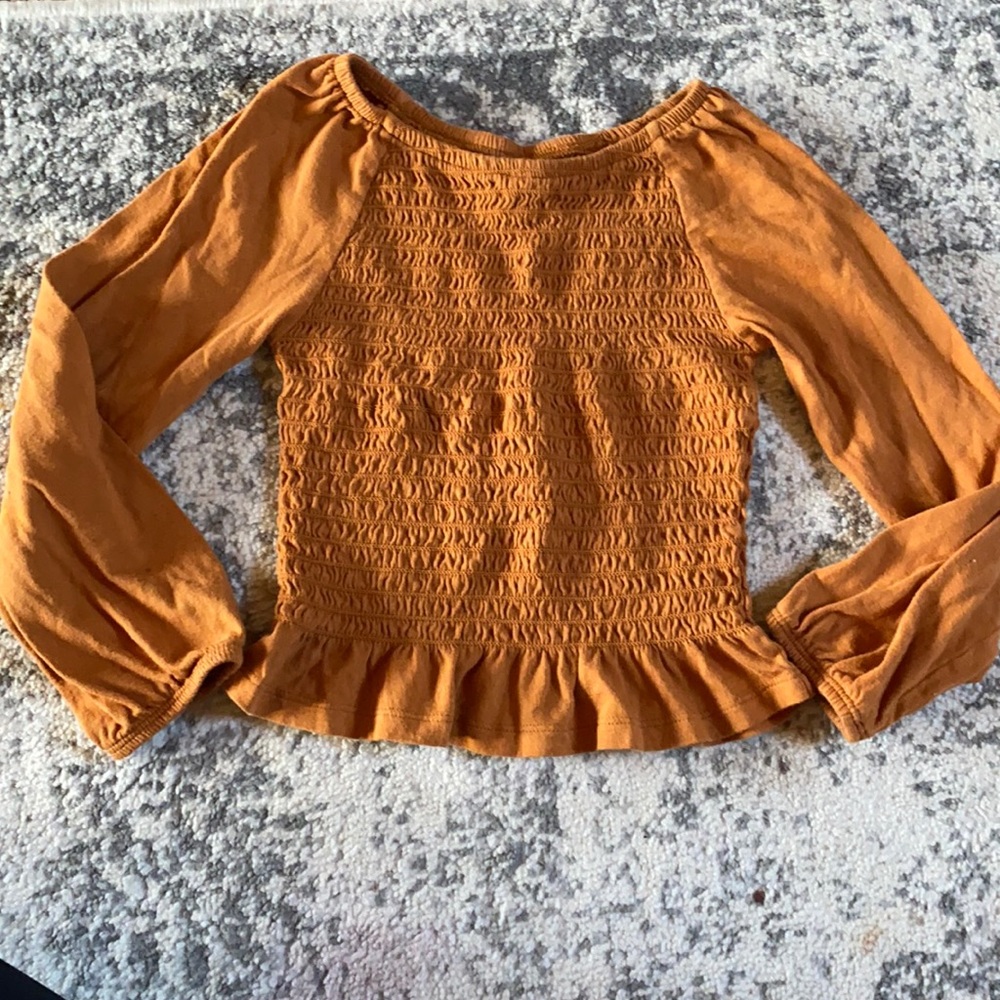 Girls scrunched long sleeved shirt